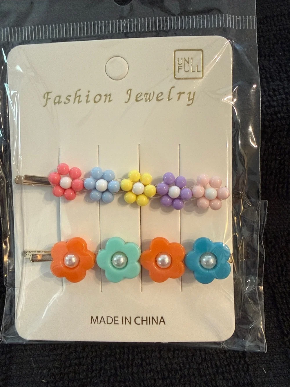Fashion Jewelry Kids Flower Hair Clips - Coral, Mint, Yellow, Lavender, Sky Blue